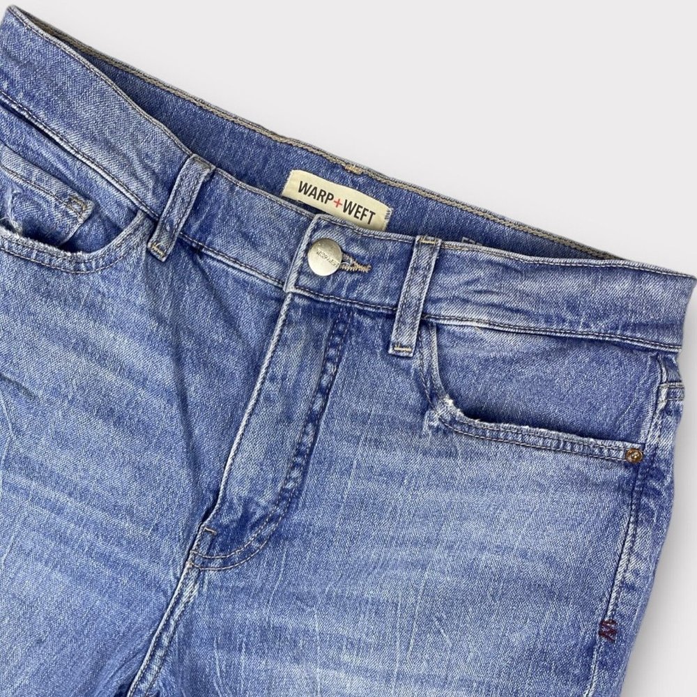 Warp + Weft EZE Ezezia Baggy Jeans Women's 4|27 Acid Wash Distressed Destroyed